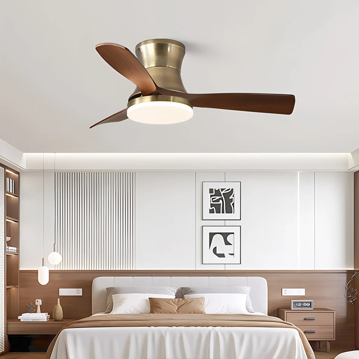Antizer Modern 5-leaf Remote Control Ceiling Fan Light