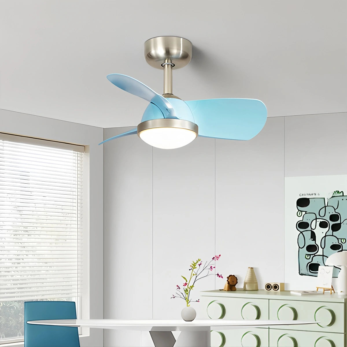 Antizer Simple Ceiling Fan Light for Children's Room