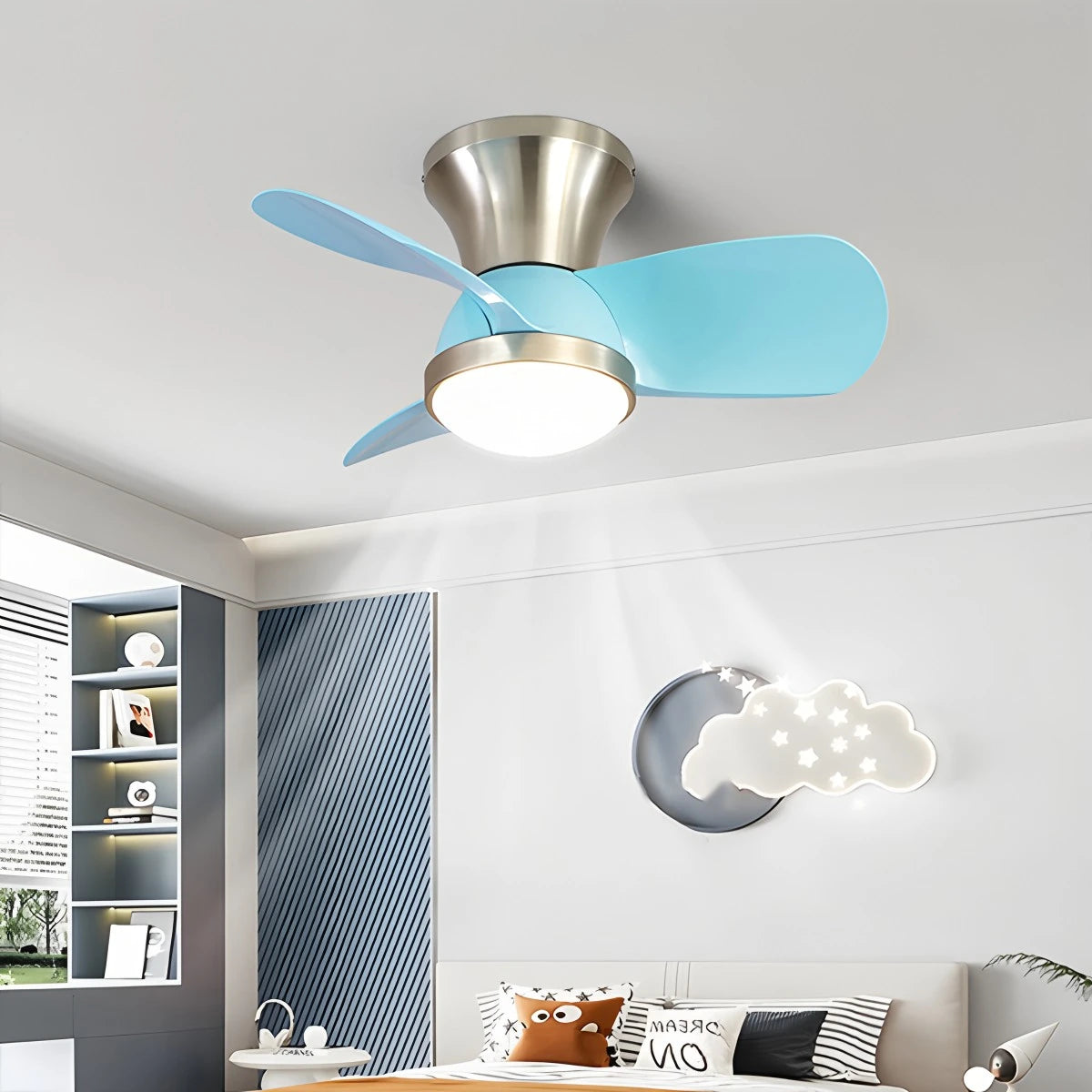 Antizer Simple Ceiling Fan Light for Children's Room