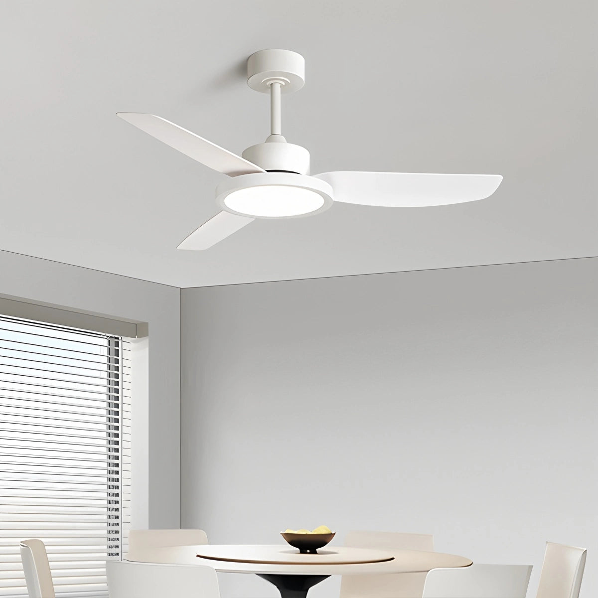 Antizer Modern White Ceiling Fans with Lights and Remote
