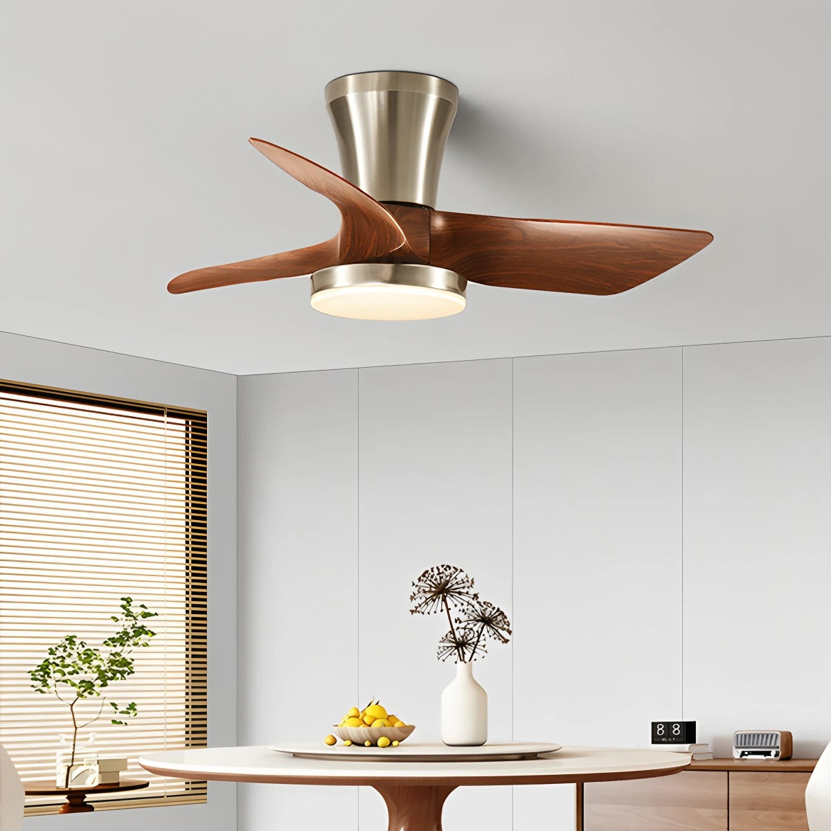 Antizer Nordic LED Ceiling Fan with Light for Living Room