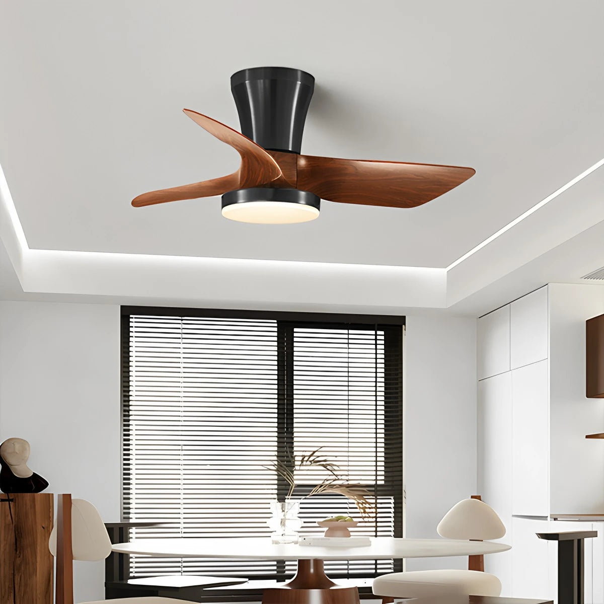 Antizer Nordic LED Ceiling Fan with Light for Living Room