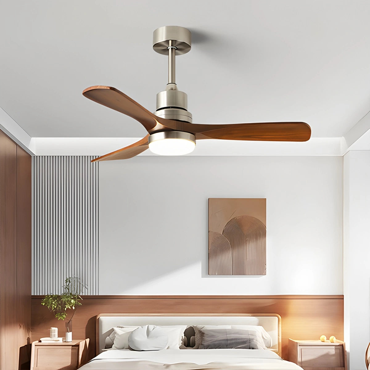 Antizer American Retro 3-Blade Ceiling Fan with Light