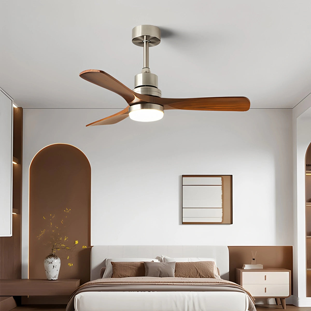 Antizer American Retro 3-Blade Ceiling Fan with Light