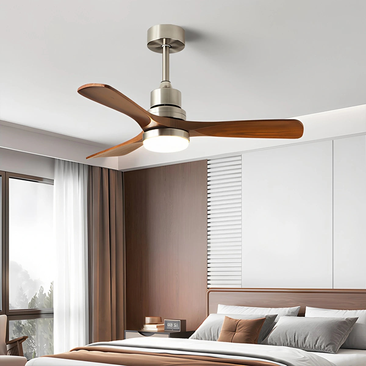 Antizer American Retro 3-Blade Ceiling Fan with Light
