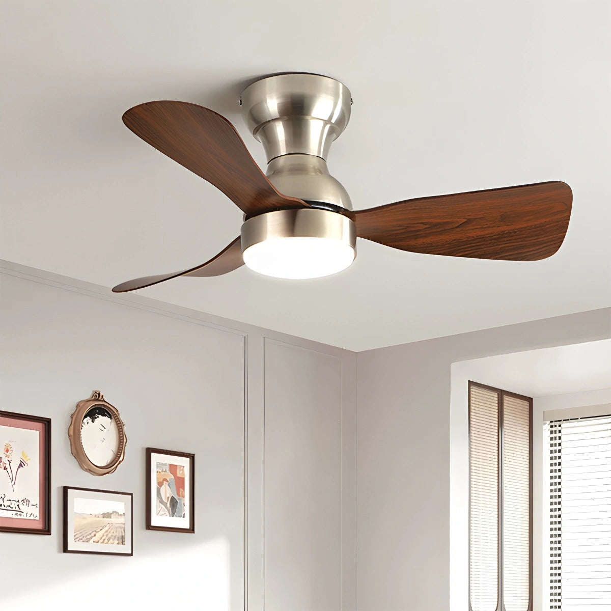 Antizer Small Size Indoor Ceiling Fan Light with Remote