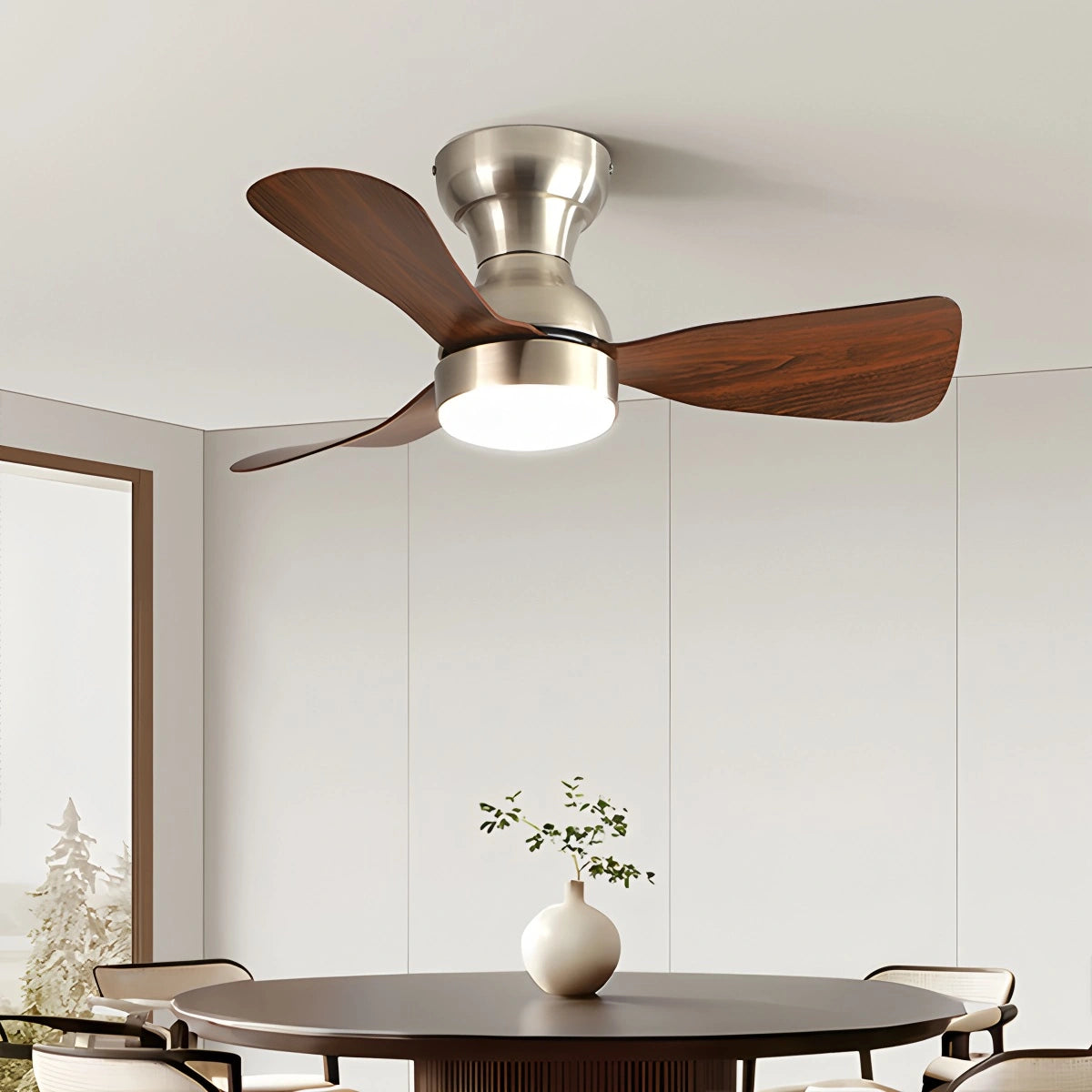Antizer Small Size Indoor Ceiling Fan Light with Remote
