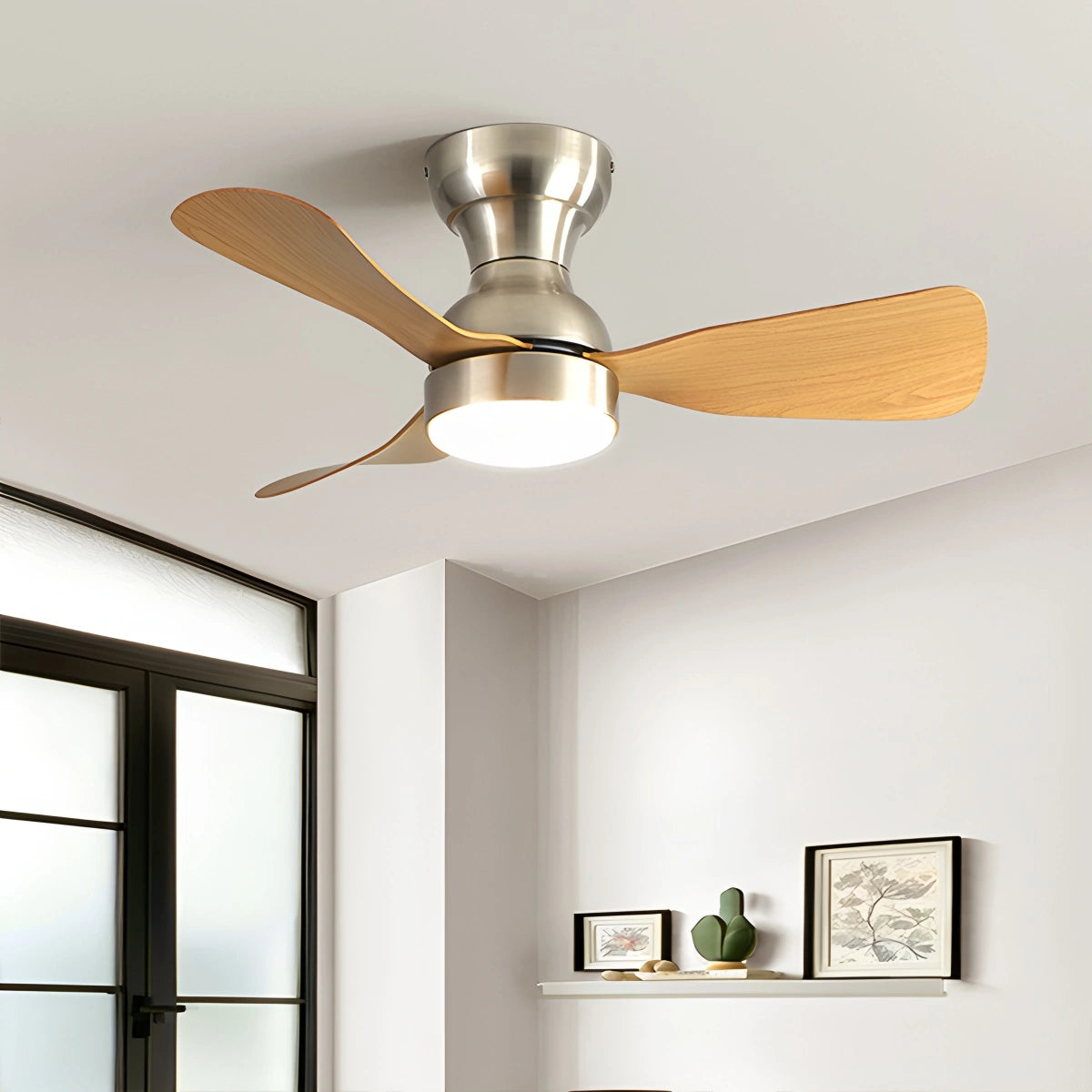 Antizer Small Size Indoor Ceiling Fan Light with Remote