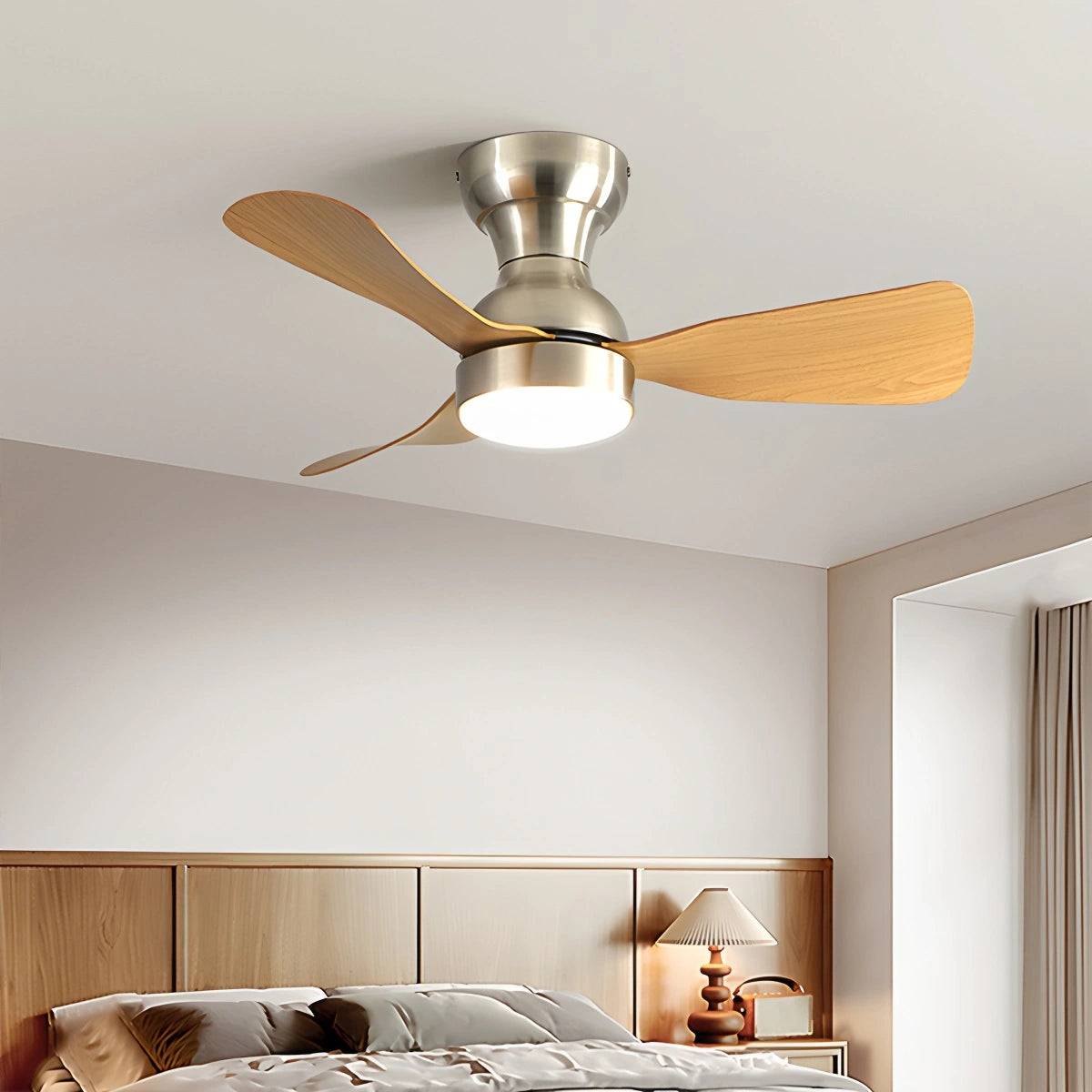 Antizer Small Size Indoor Ceiling Fan Light with Remote