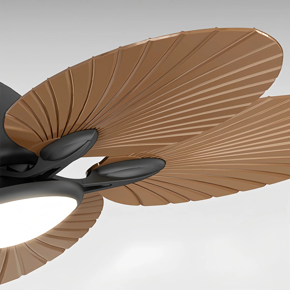 Antizer 5-Blade Palm Leaf Ceiling Fan with Light