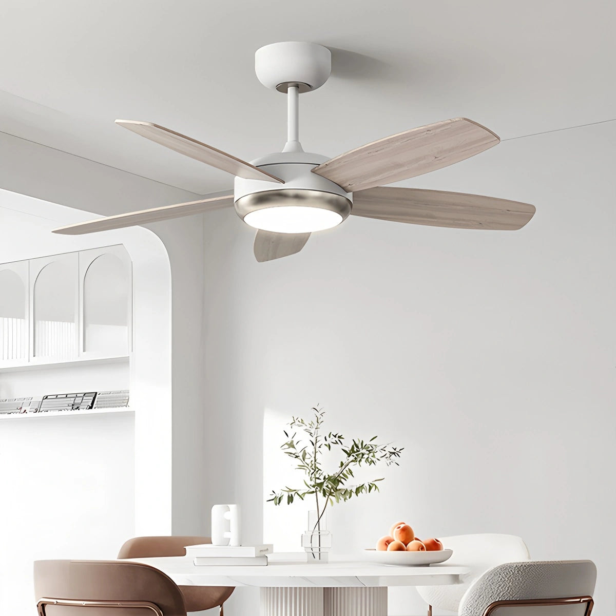 Antizer Retro American Style 5-blade Ceiling Fan Light