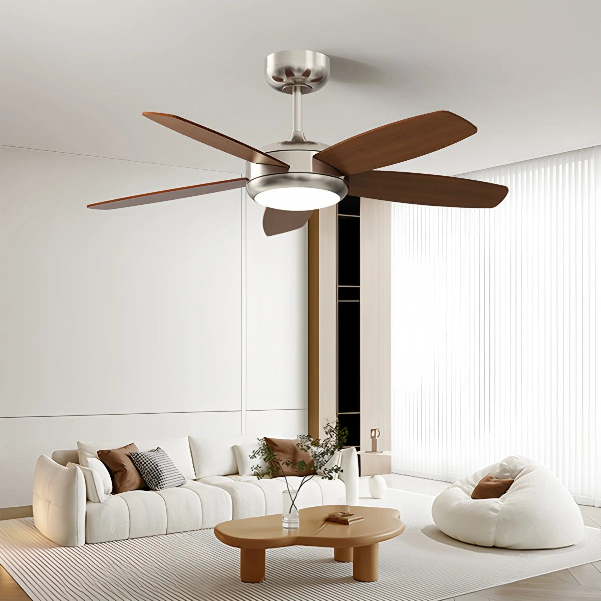 Antizer Retro American Style 5-blade Ceiling Fan Light