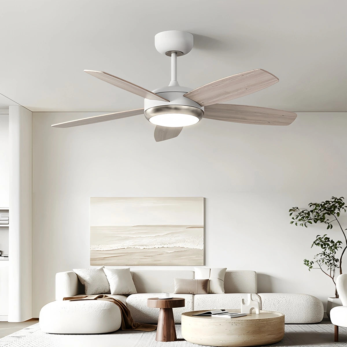 Antizer Retro American Style 5-blade Ceiling Fan Light