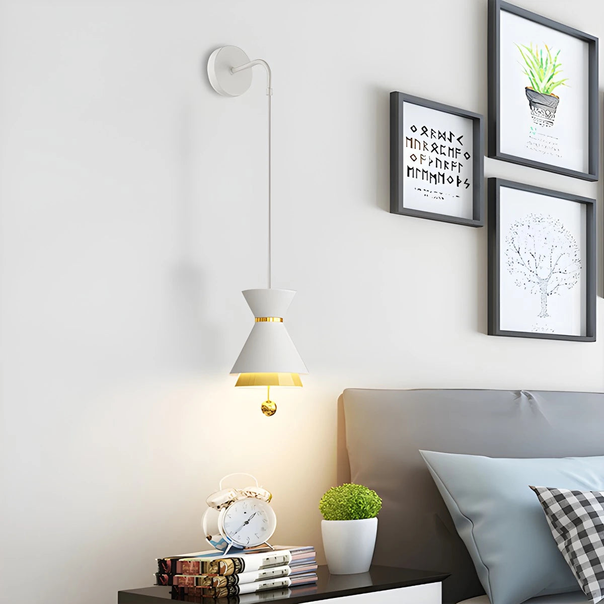 Antizer Modern Minimalist White LED Pendant & Wall Light