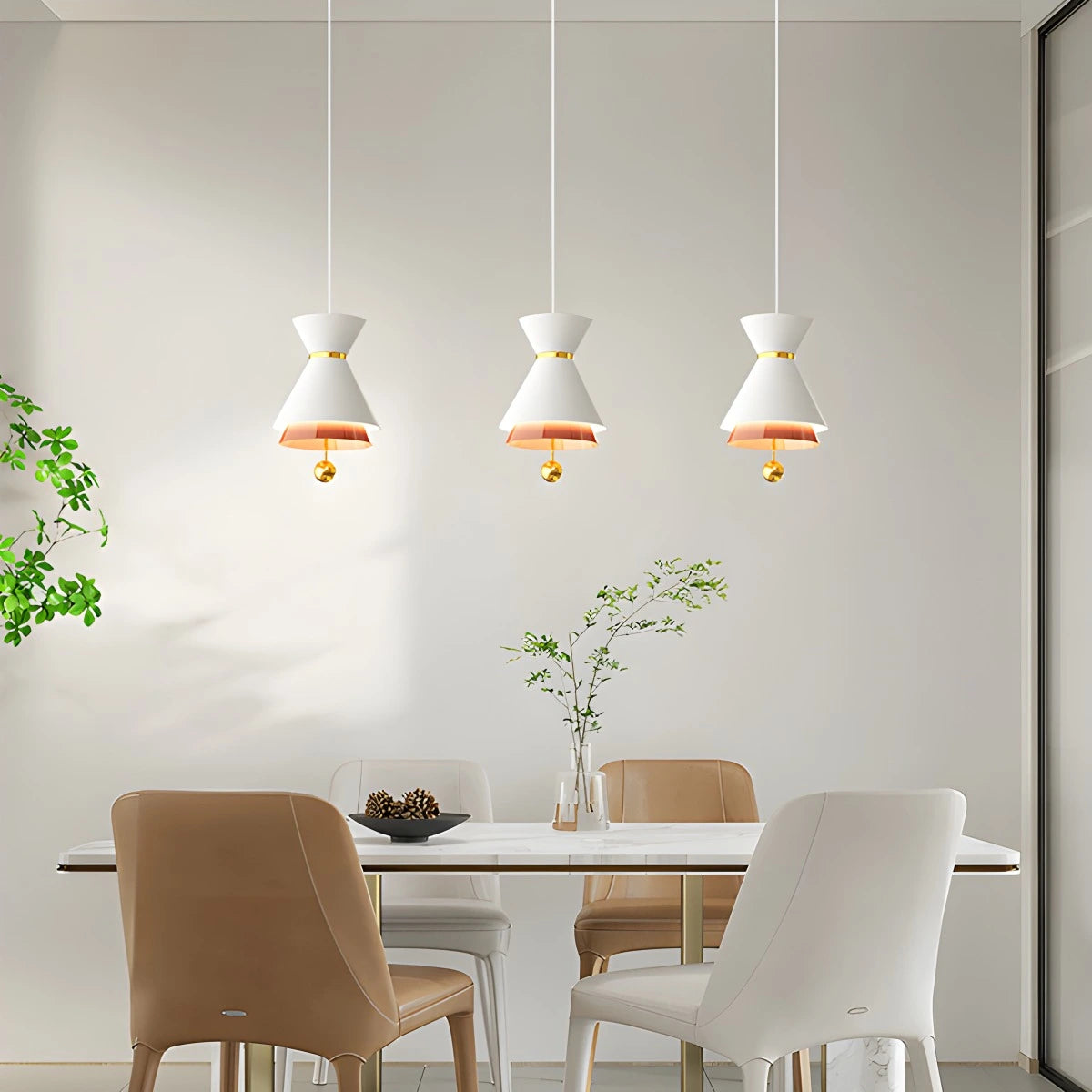 Antizer Modern Minimalist White LED Pendant & Wall Light