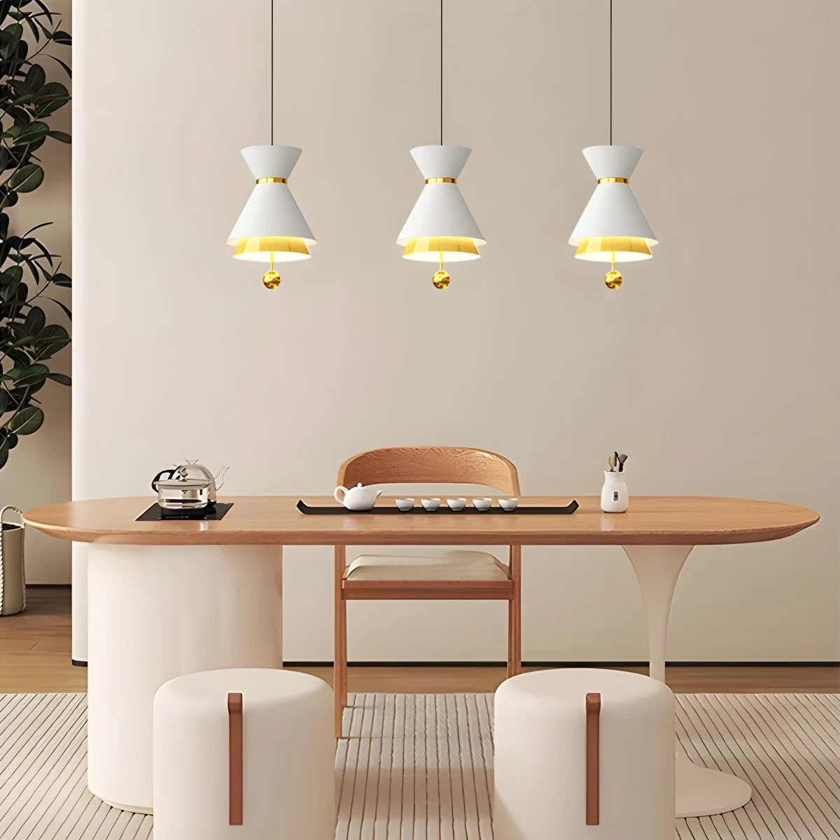 Antizer Modern Minimalist White LED Pendant & Wall Light