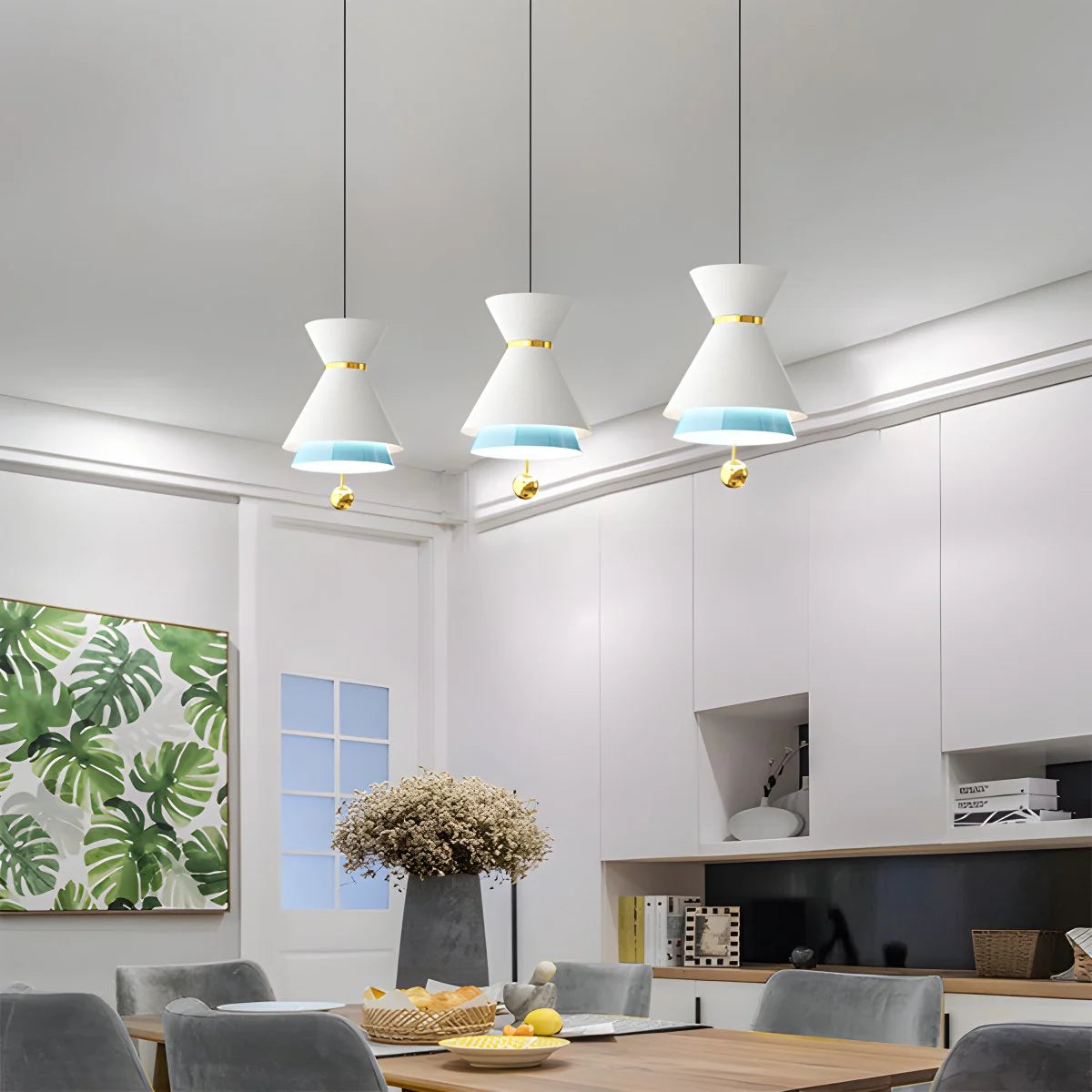 Antizer Modern Minimalist White LED Pendant & Wall Light