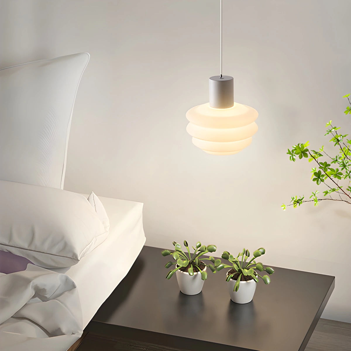 Antizer Nordic Cream Style LED Bedroom Small Pendant Light
