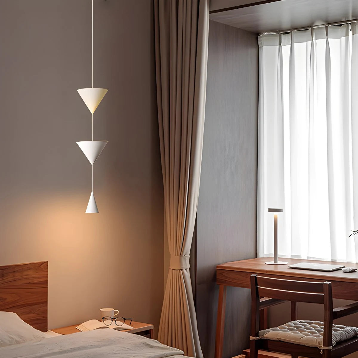 Antizer Modern Geometric Cone LED Pendant Light