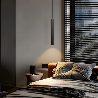 Antizer Modern Long Tube Led Pendant Light Bedside Lamp