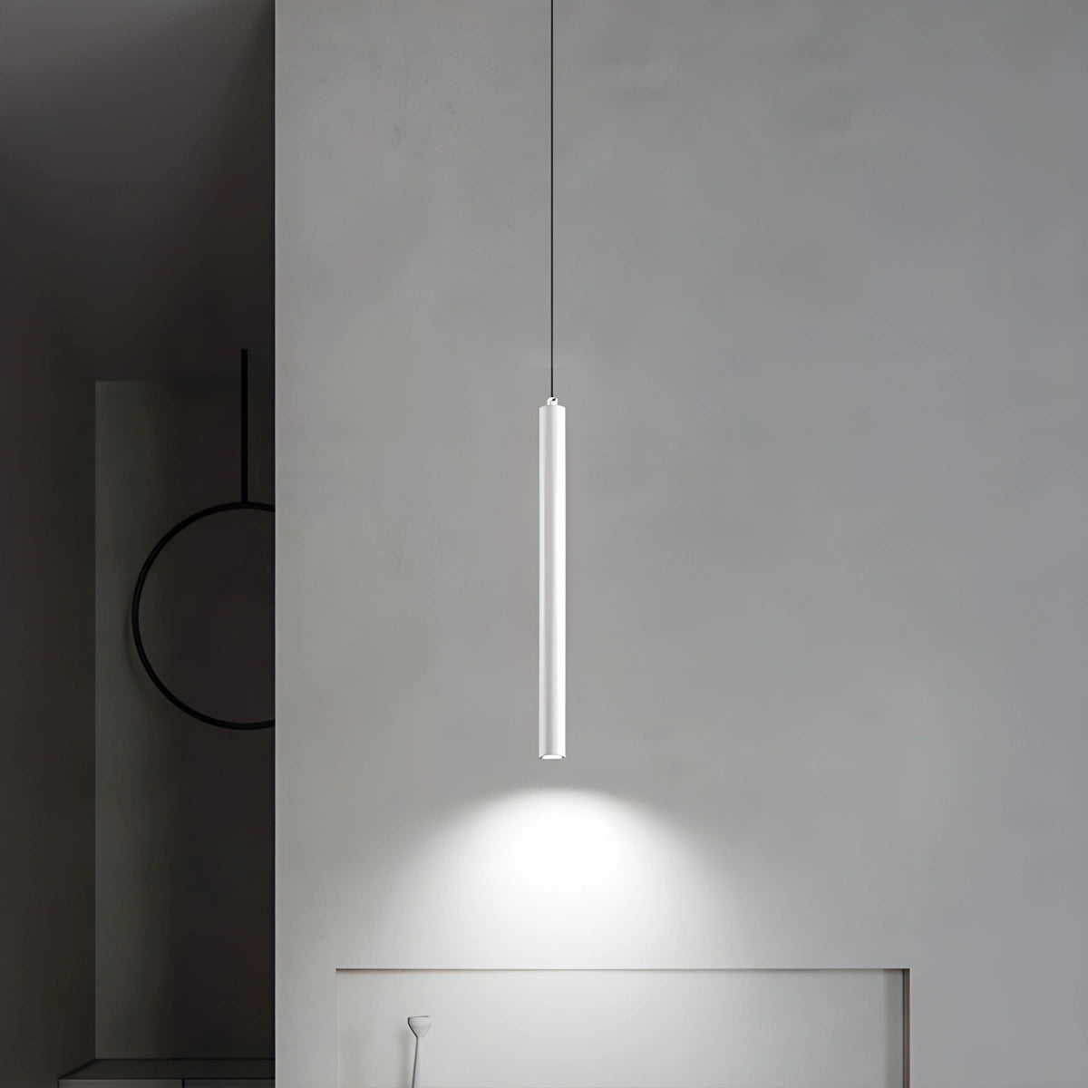 Antizer Modern Long Tube Led Pendant Light Bedside Lamp