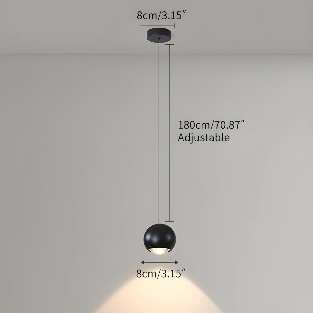 Antizer Modern Minimalist Ball Shape LED Pendant Light