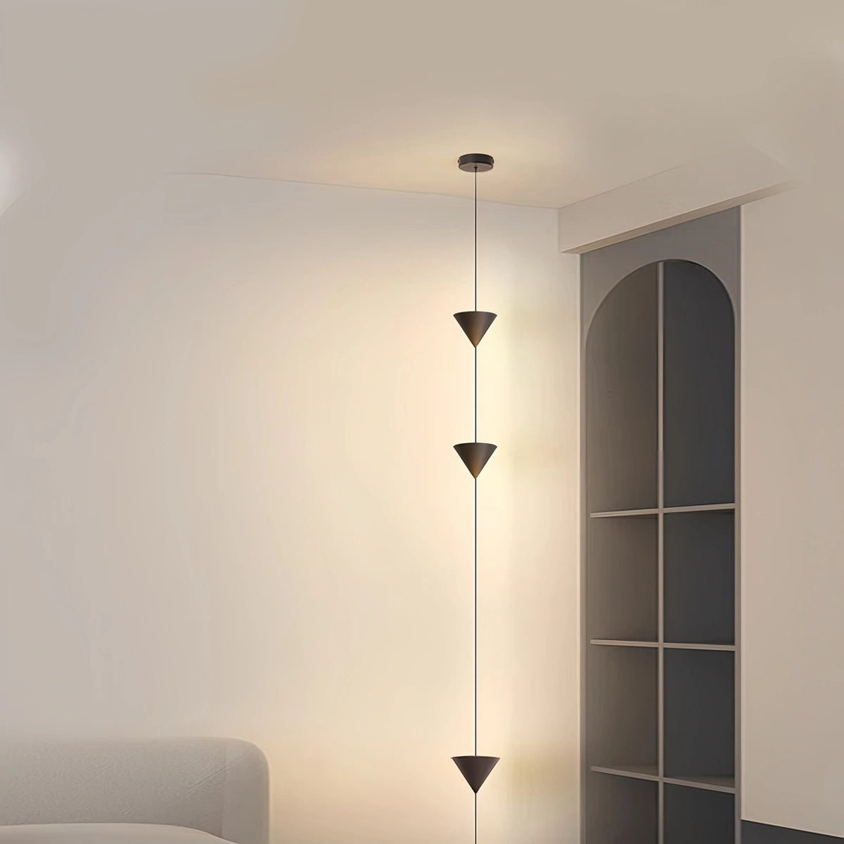 Antizer Cone Desigh Hanging Cable Floor Lamp