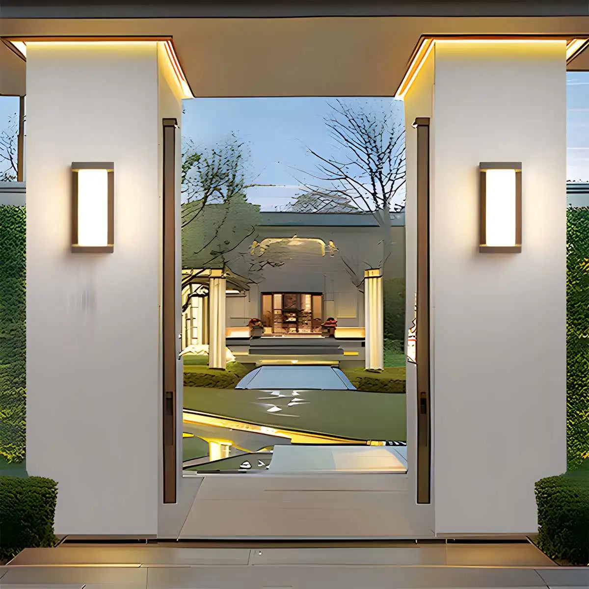 Antizer Modern Outdoor LED Waterproof Wall Sconce Porch Light