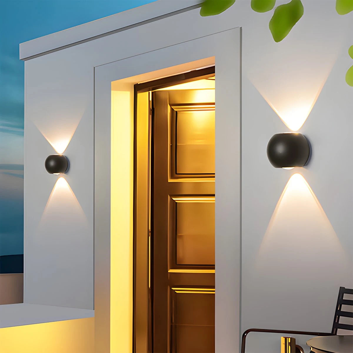 Antizer Creative Four Leaf Clover Aluminum Outdoor Wall Sconce