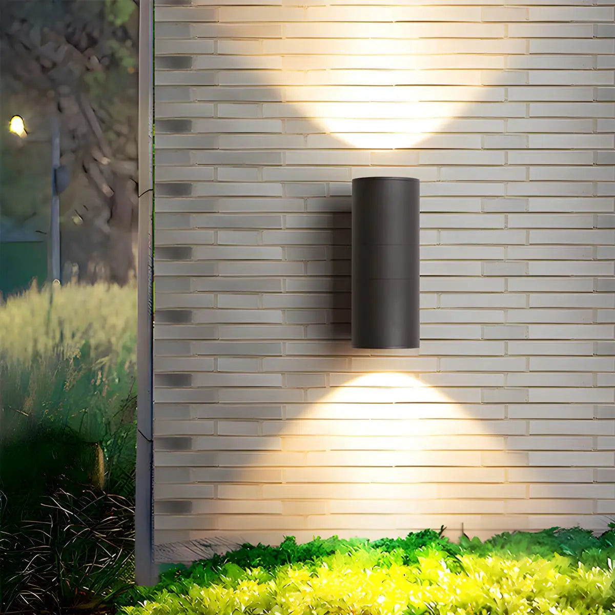 Antizer Outdoor Aluminum Cylinder Up and Down Wall Lamp