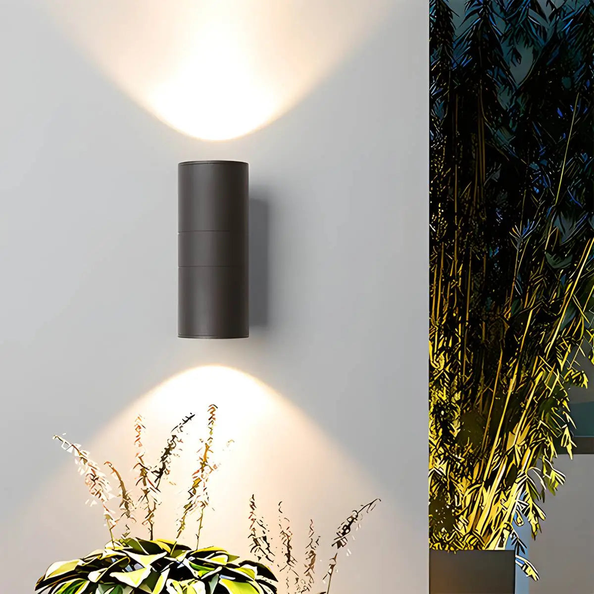 Antizer Outdoor Aluminum Cylinder Up and Down Wall Lamp