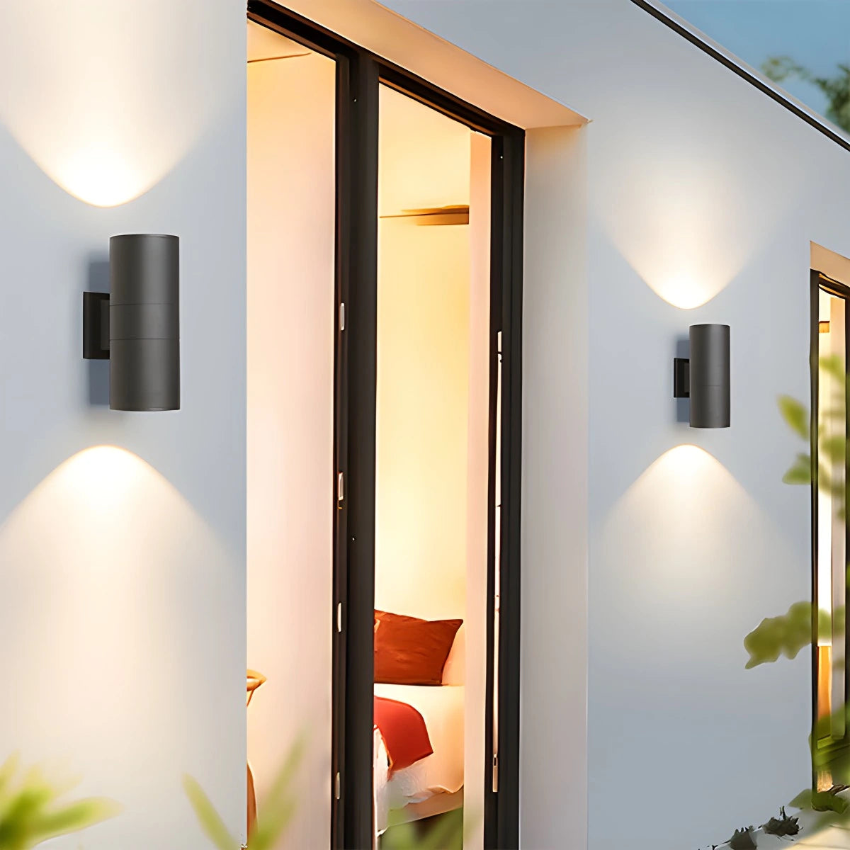 Antizer Outdoor Aluminum Cylinder Up and Down Wall Lamp