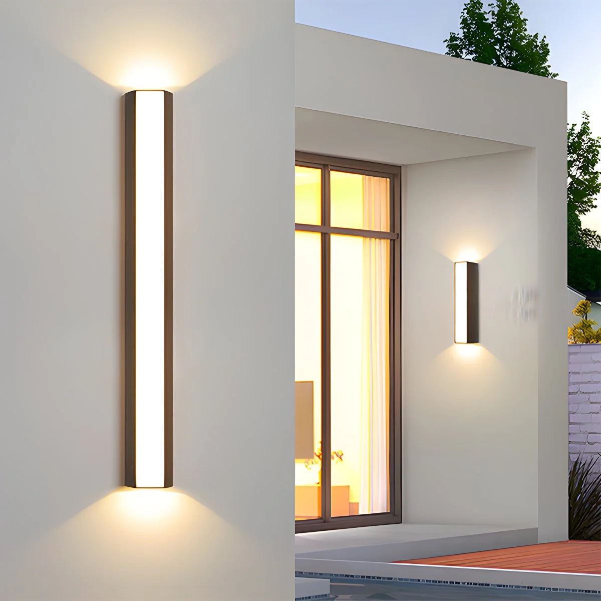 Antizer Outdoor Waterproof LED Strip Aluminum Wall Sconce