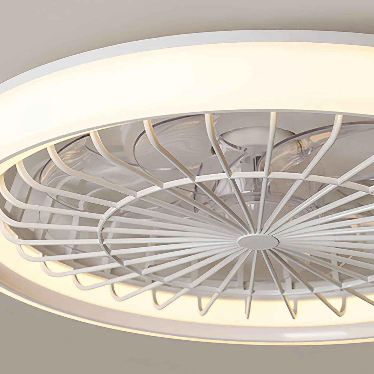 Antizer Modern Round LED Ceiling Fan Light for Bedroom