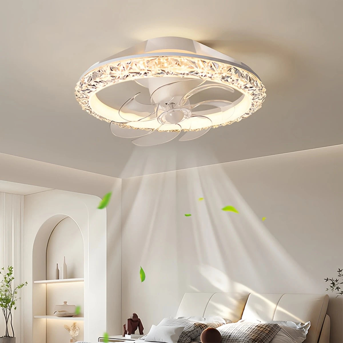 Antizer Creative Circular LED Ceiling Fan Light