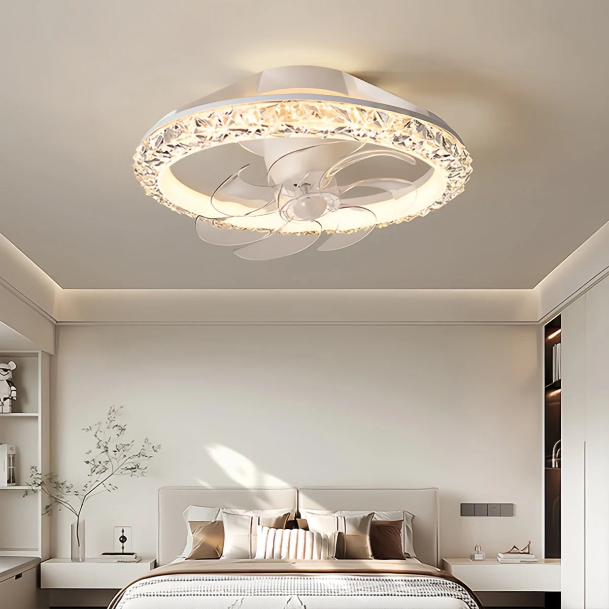 Antizer Creative Circular LED Ceiling Fan Light