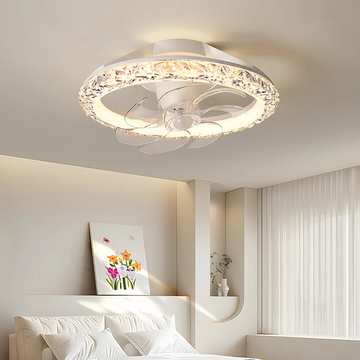 Antizer Creative Circular LED Ceiling Fan Light