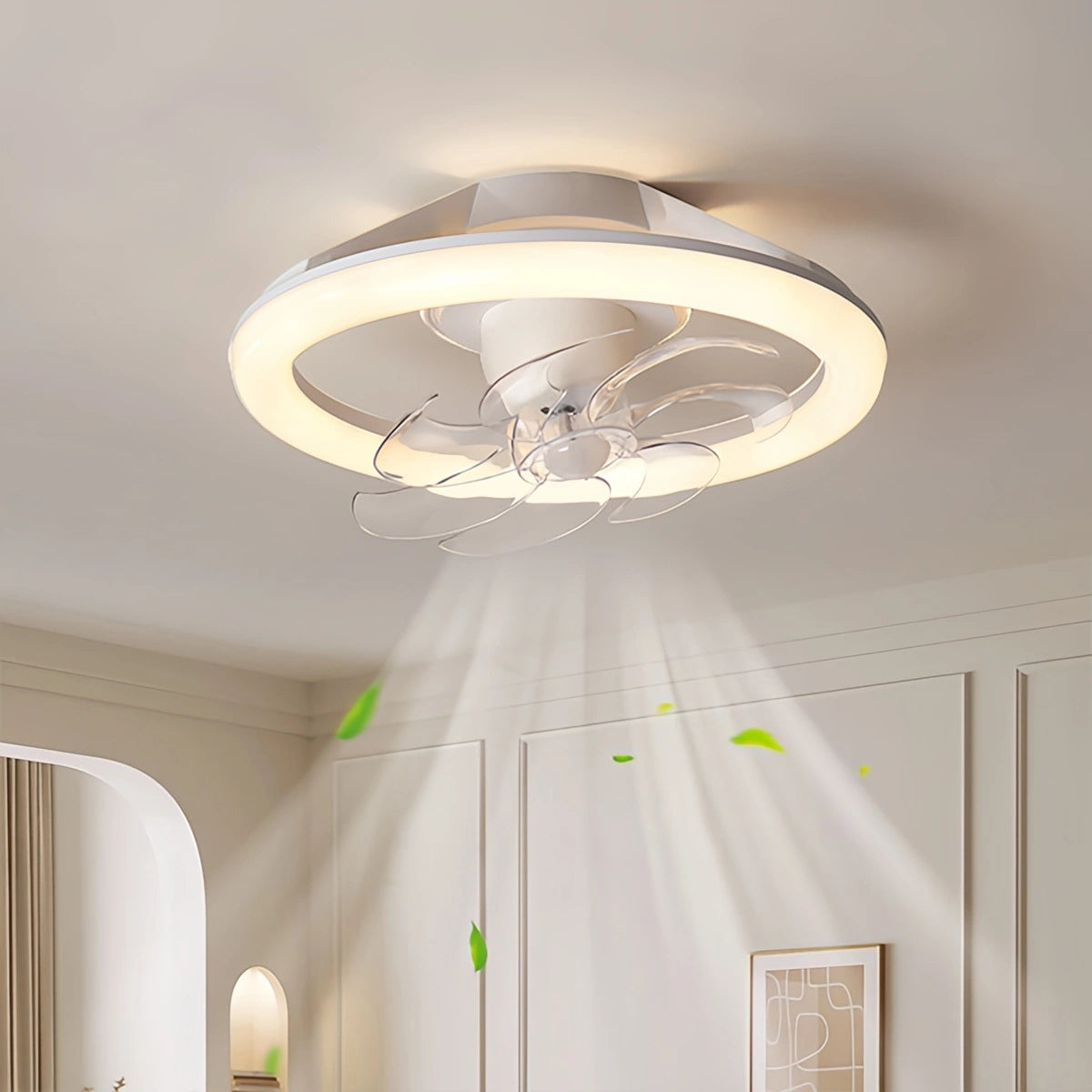 Antizer Creative Circular LED Ceiling Fan Light
