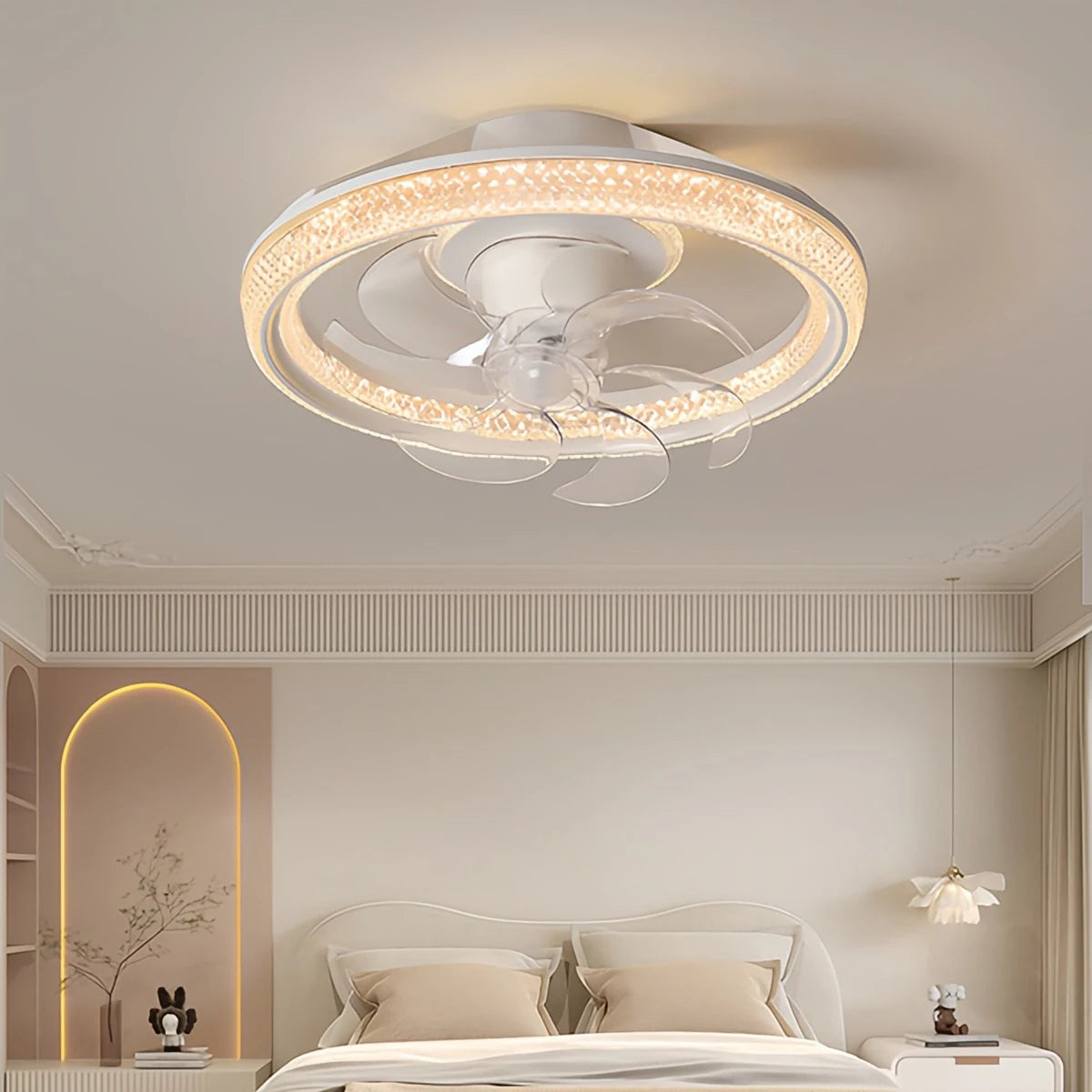 Antizer Creative Circular LED Ceiling Fan Light
