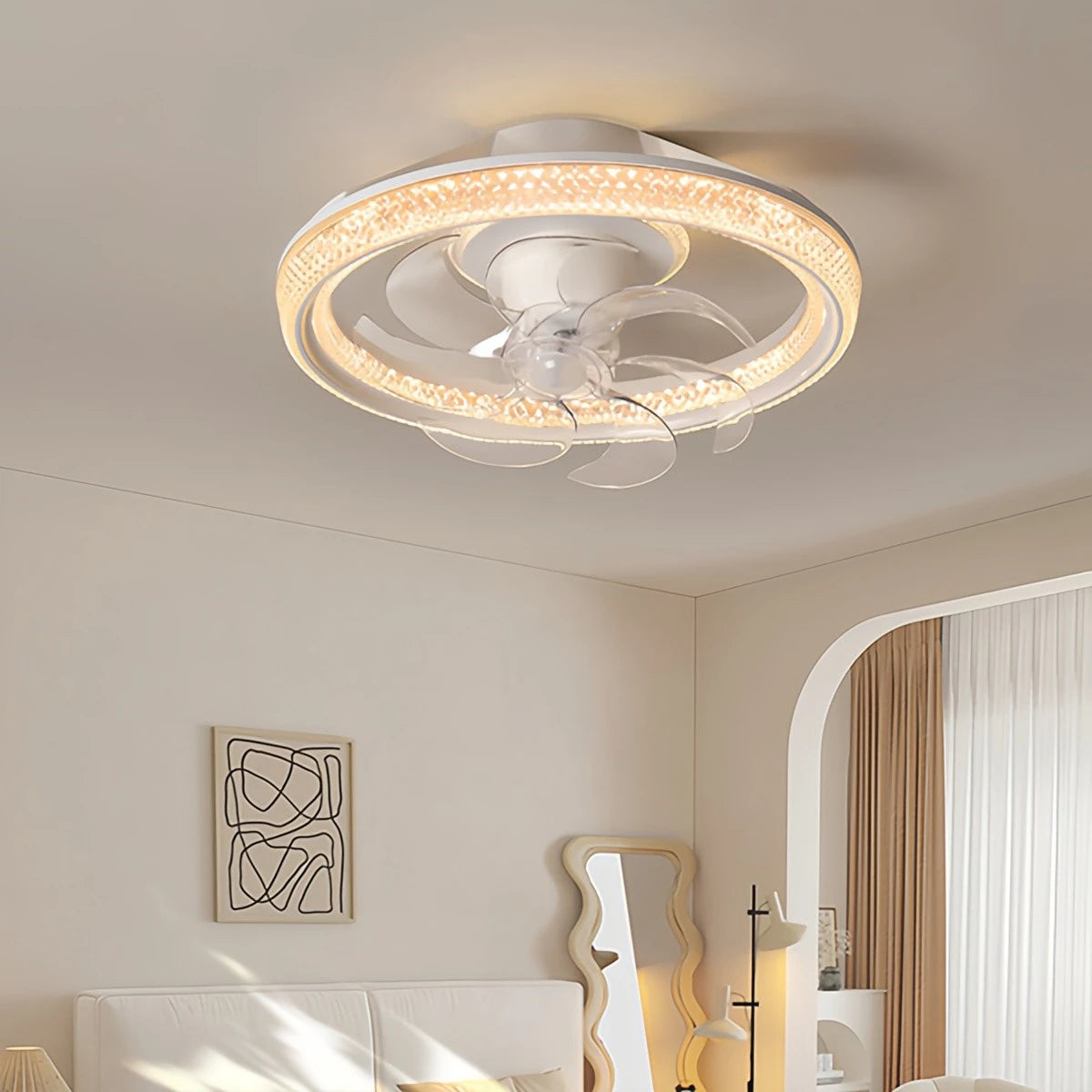 Antizer Creative Circular LED Ceiling Fan Light