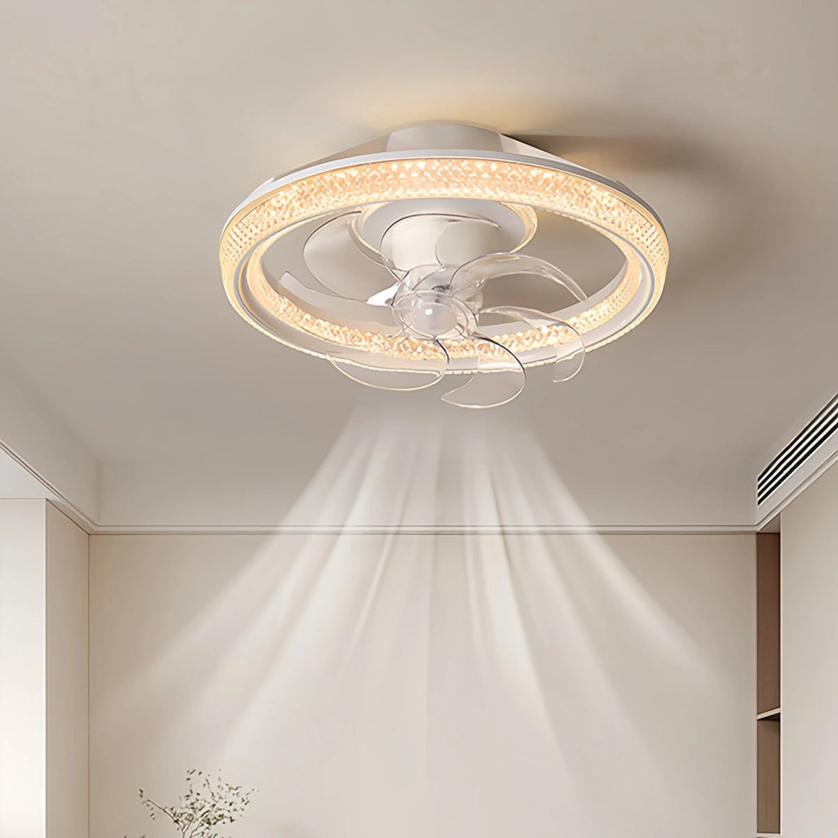 Antizer Creative Circular LED Ceiling Fan Light