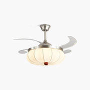 Antizer Retro Fabric Ceiling Fan Light for Dining Room