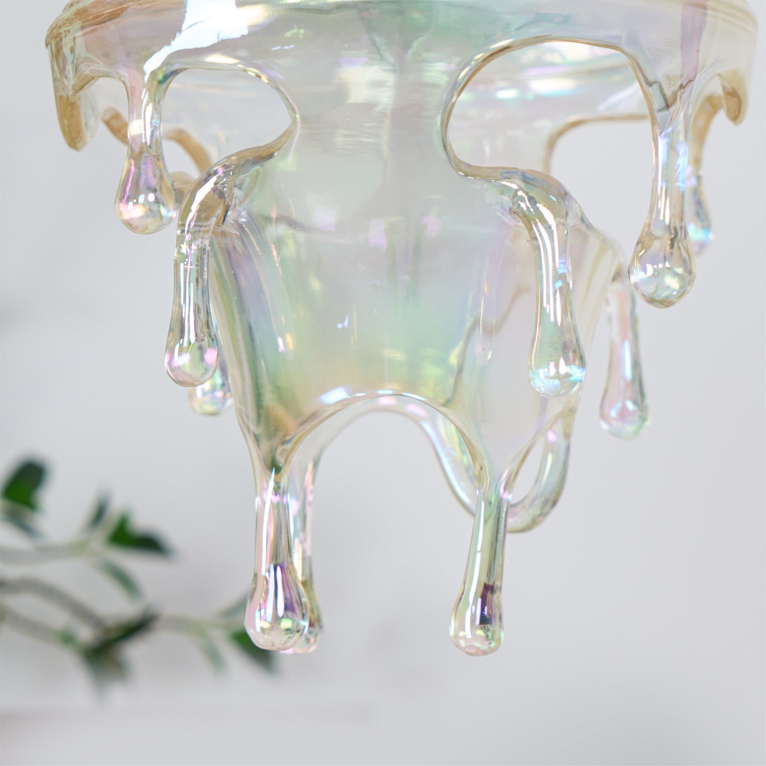 Modern Sculptural Water Droplet Resin Pendant Lamp, Adjustable Height, E14 Bulb Compatible