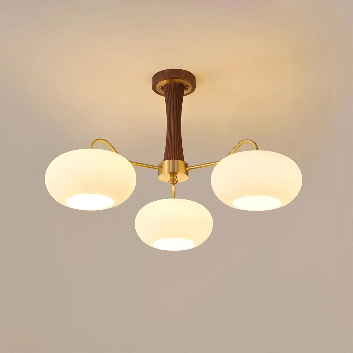 Antizer Brass Wooden Persimmon Chandelier
