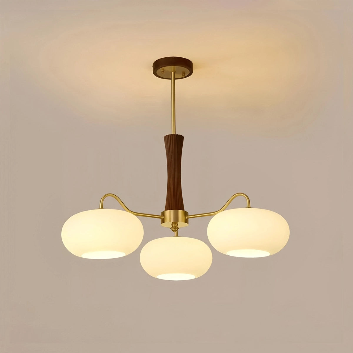 Antizer Brass Wooden Persimmon Chandelier