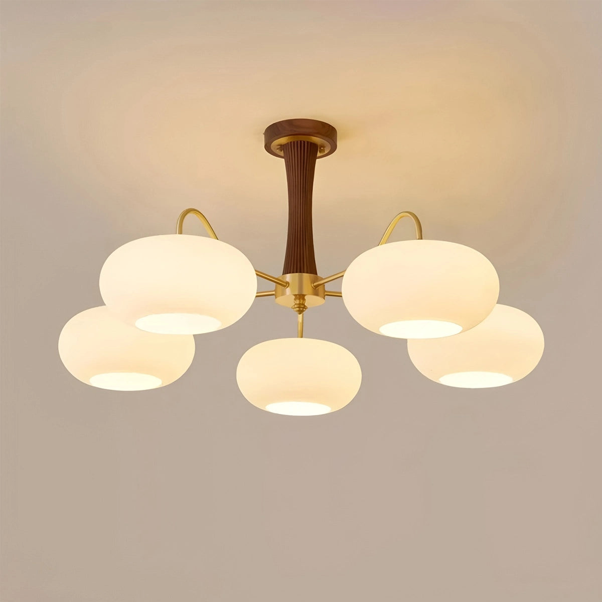 Antizer Brass Wooden Persimmon Chandelier