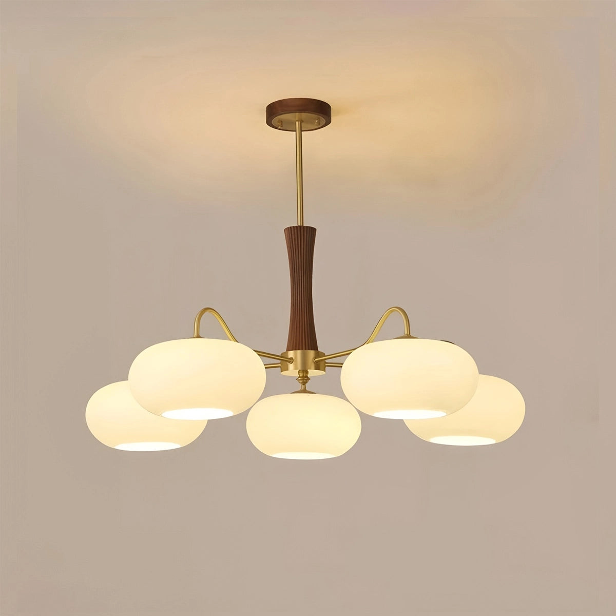 Antizer Brass Wooden Persimmon Chandelier