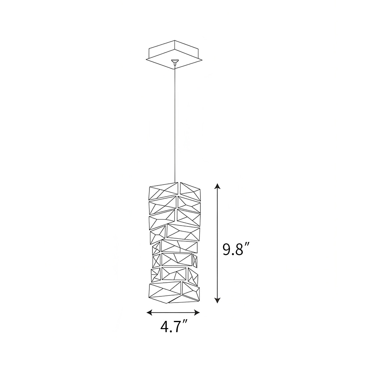 Antizer Leuchten Crystal Pendant Lamp for Dining Room