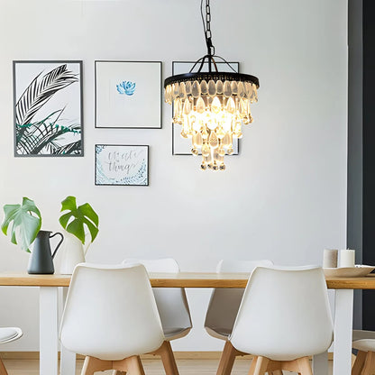 Antizer Droplet Crystal Chandelier for Dining Room