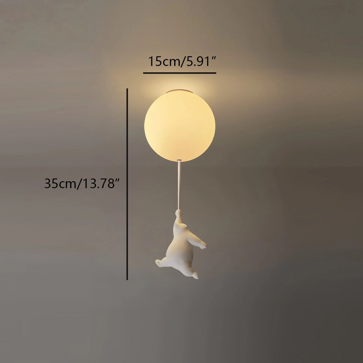 Antizer Modern Cartoon Balloon Bear Ceiling Light